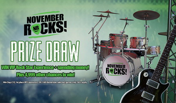 This November, Be A VIP Rock Star With 50 Free Spins